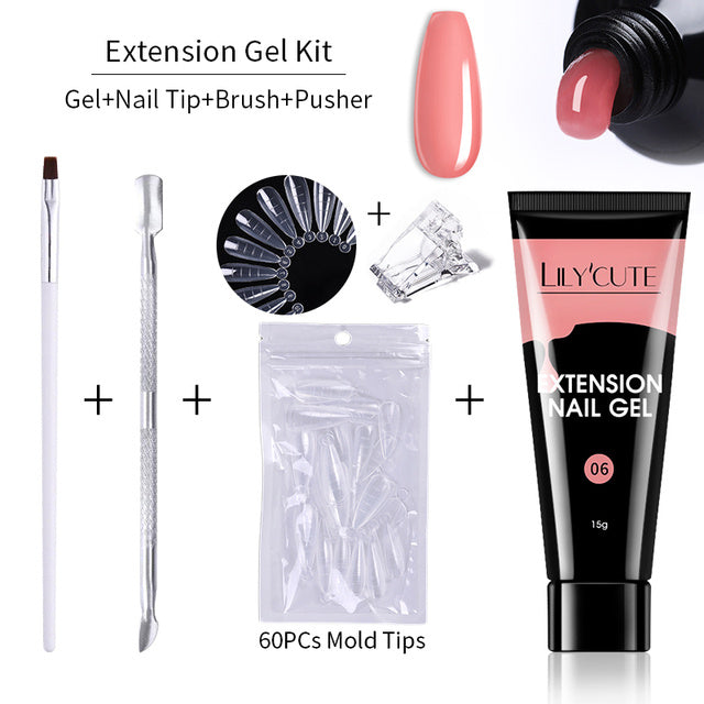 JMT-311114 Nail Extension Gel Kit - 15ml with UV/LED Curing for Durable Nails