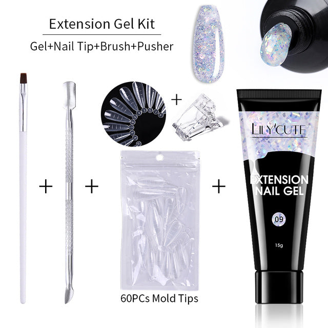 JMT-311114 Nail Extension Gel Kit - 15ml with UV/LED Curing for Durable Nails