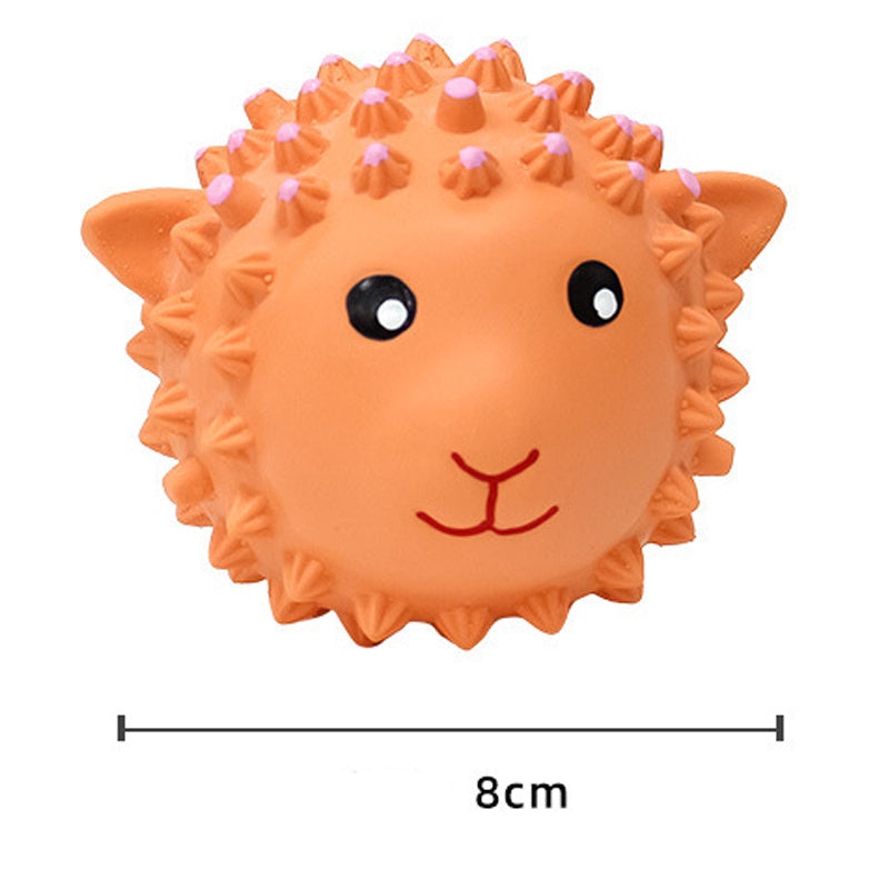 JMT-311946 Interactive Squeaky Dog Toys - Latex Spiky Fetch Balls for Small to Medium Dogs