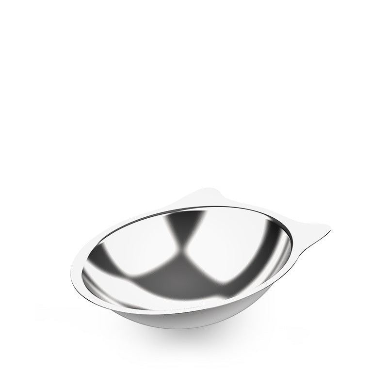 JMT-312138 Stainless Steel Cat Bowl with Non-Slip Base and Cute Ear Design