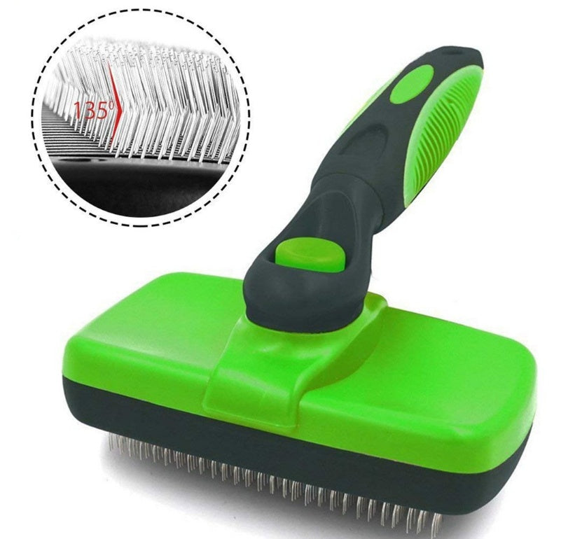 JMT-312202 Self-Cleaning Slicker Brush for Dogs and Cats - Stainless Steel and Heat-Resistant Design