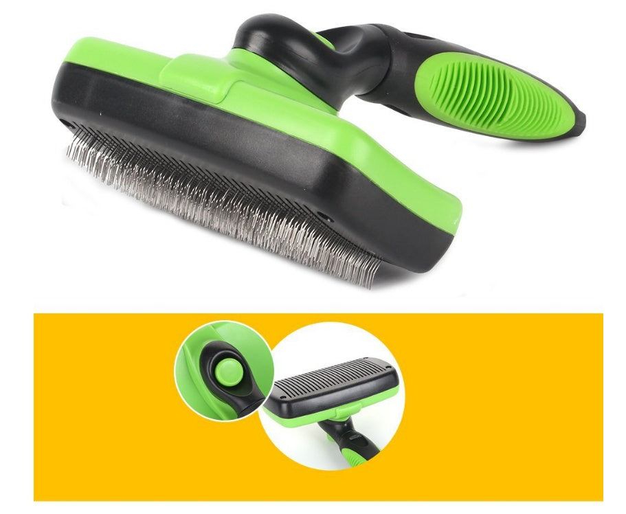JMT-312202 Self-Cleaning Slicker Brush for Dogs and Cats - Stainless Steel and Heat-Resistant Design