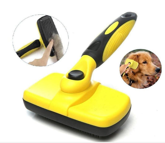JMT-312202 Self-Cleaning Slicker Brush for Dogs and Cats - Stainless Steel and Heat-Resistant Design