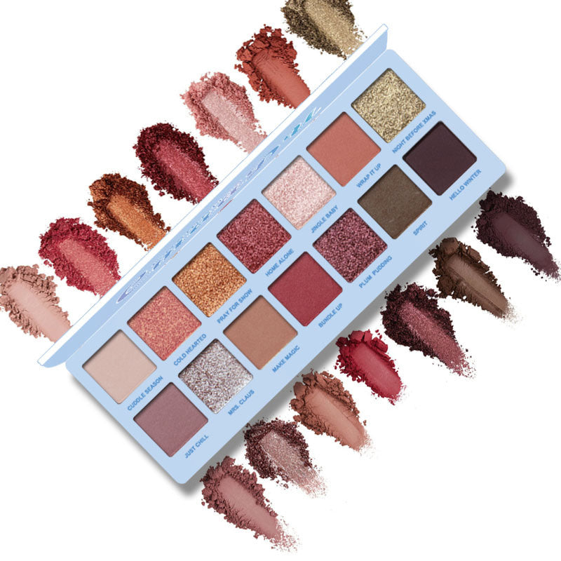 JMT-312394 14-Color Matte and Metallic Waterproof Glitter Eyeshadow Palette