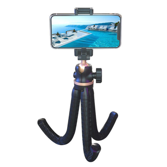 JMT-312970 One-Piece Desktop Tripod Phone Holder - Compatible with iPhone Models - Rose Gold, Local Gold, Blue