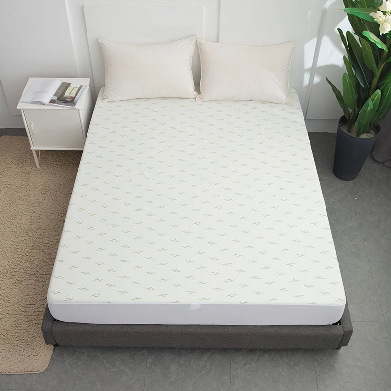 JMT-313034 Waterproof Terry Mattress Protector Cover with Breathable Bed Bug Prevention and Stretch Knit Skirt