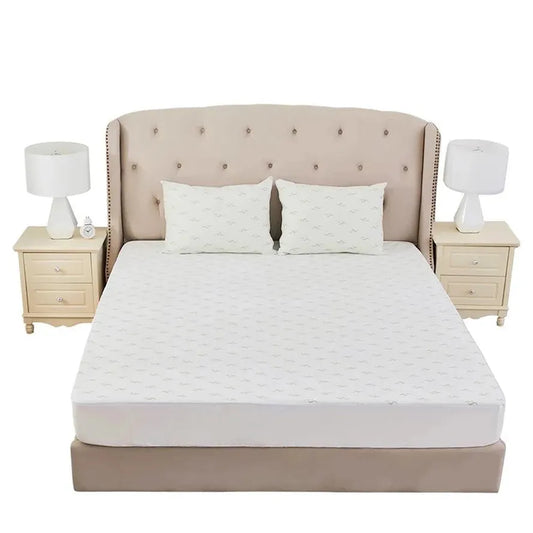 JMT-313034 Waterproof Terry Mattress Protector Cover with Breathable Bed Bug Prevention and Stretch Knit Skirt