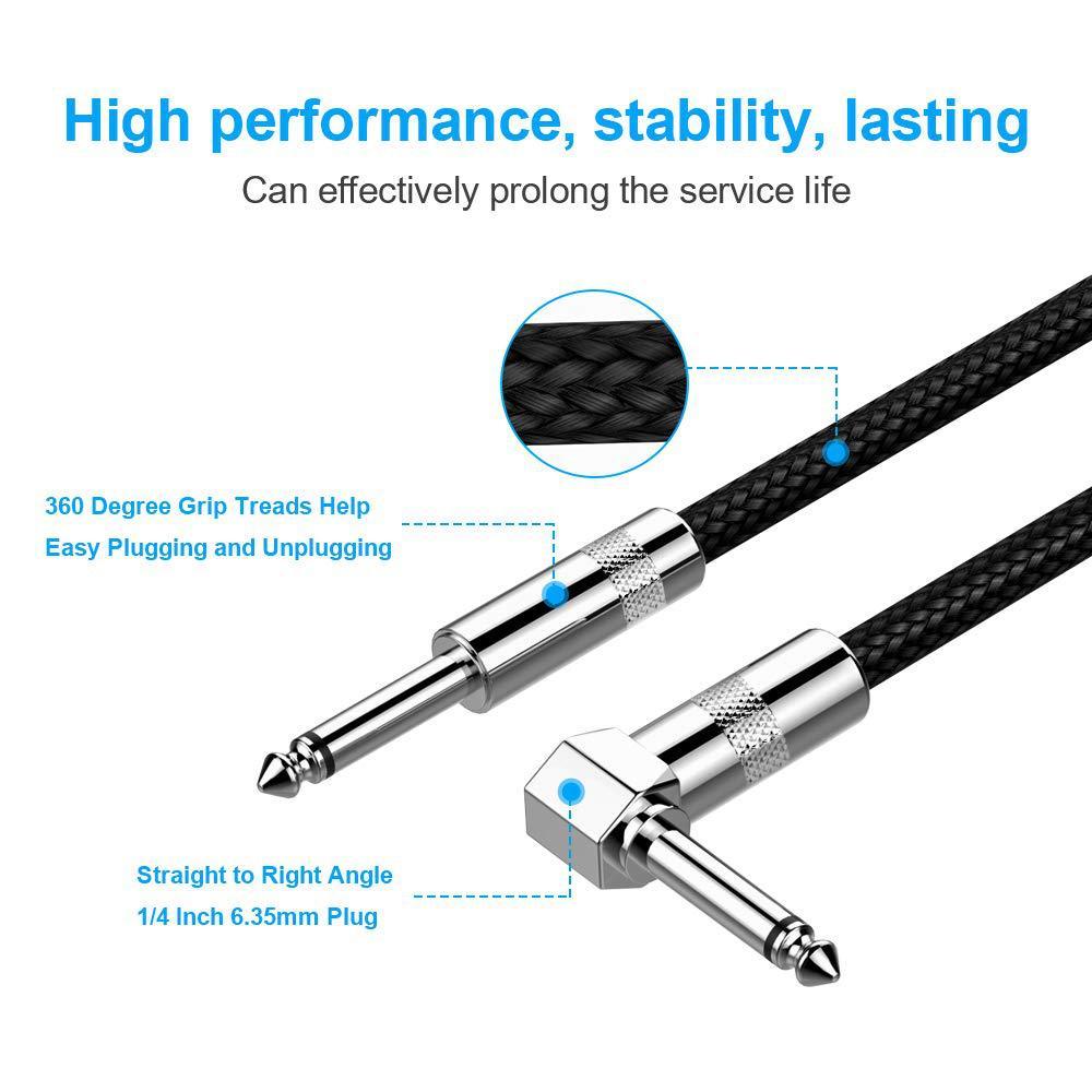 JMT-313290 Dual Channel 6.35mm Audio Cable for Amplifiers and Speakers, Various Lengths Available