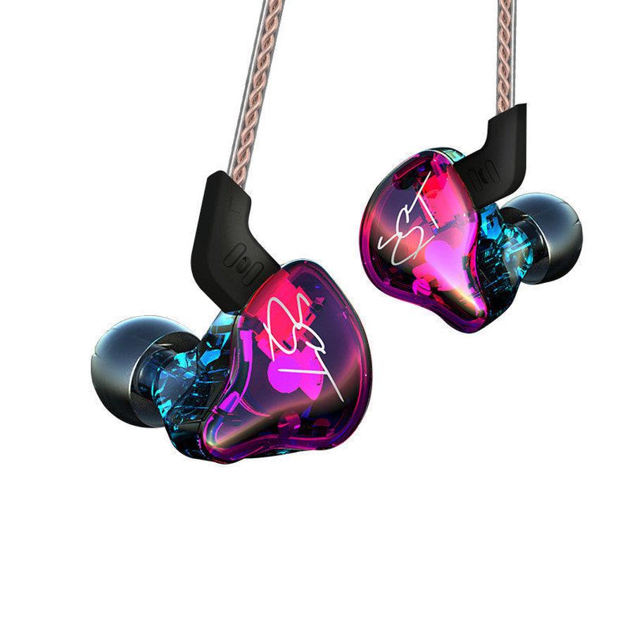 JMT-313610 In-Ear Bass Earphones with 3.5mm Plug and Mic, 20-40,000 Hz Frequency Range, 106 dB Sensitivity, Ear Wrap Design