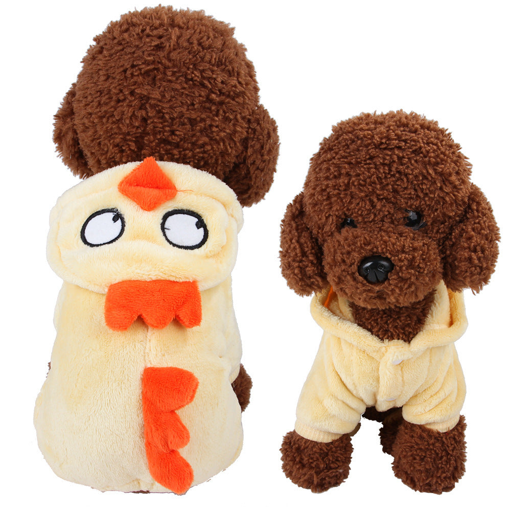 JMT-313738 Coral Velvet Cartoon Dog Clothing in Various Animal Designs for Small to Extra-Large Breeds