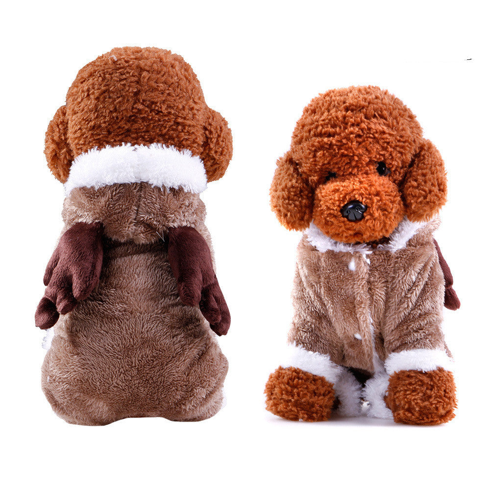 JMT-313738 Coral Velvet Cartoon Dog Clothing in Various Animal Designs for Small to Extra-Large Breeds