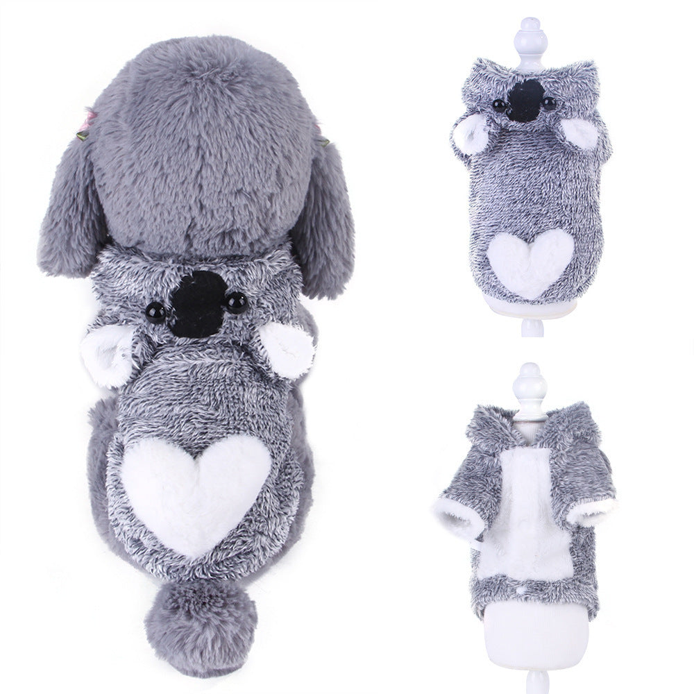 JMT-313738 Coral Velvet Cartoon Dog Clothing in Various Animal Designs for Small to Extra-Large Breeds