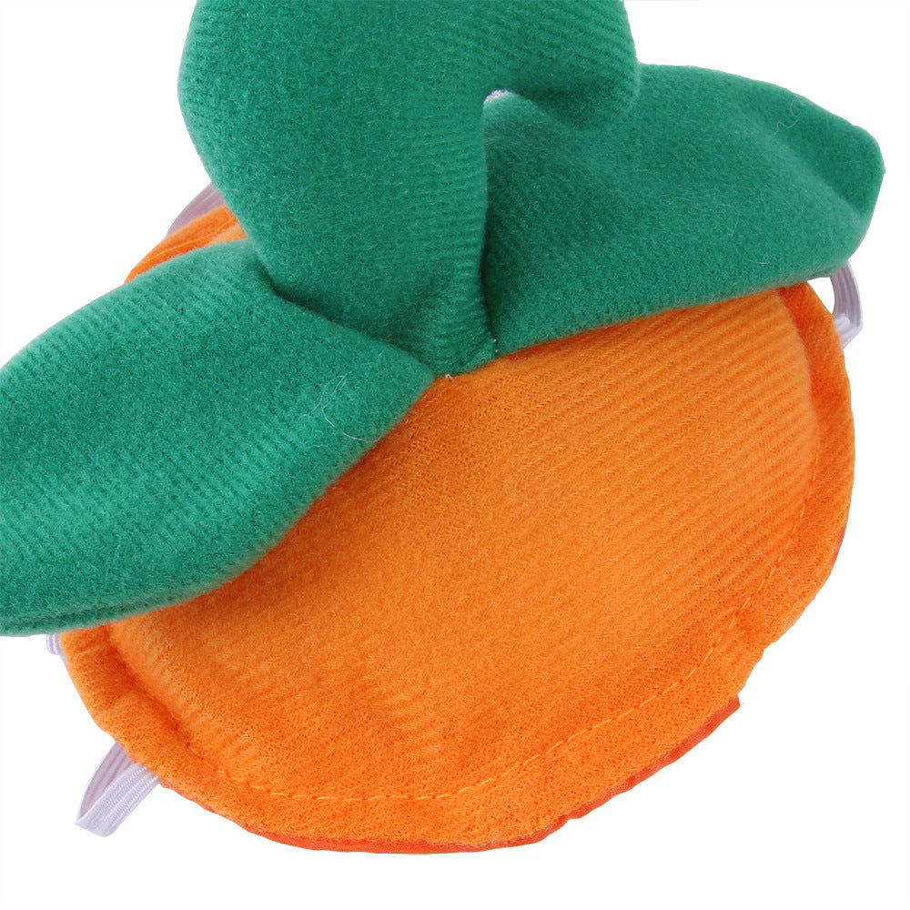 JMT-313930 Pet Green Leaf Pumpkin Hat for Pets – Decorative Cloth Headgear