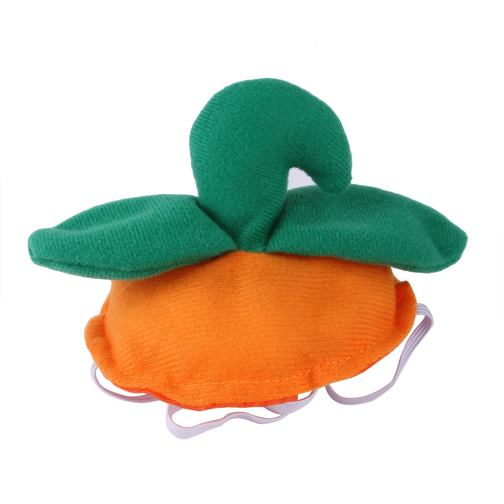 JMT-313930 Pet Green Leaf Pumpkin Hat for Pets – Decorative Cloth Headgear