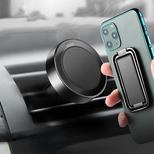 JMT-314122 Double Ring Folding Mobile Phone Holder - Square Ring Design for Desktop Use