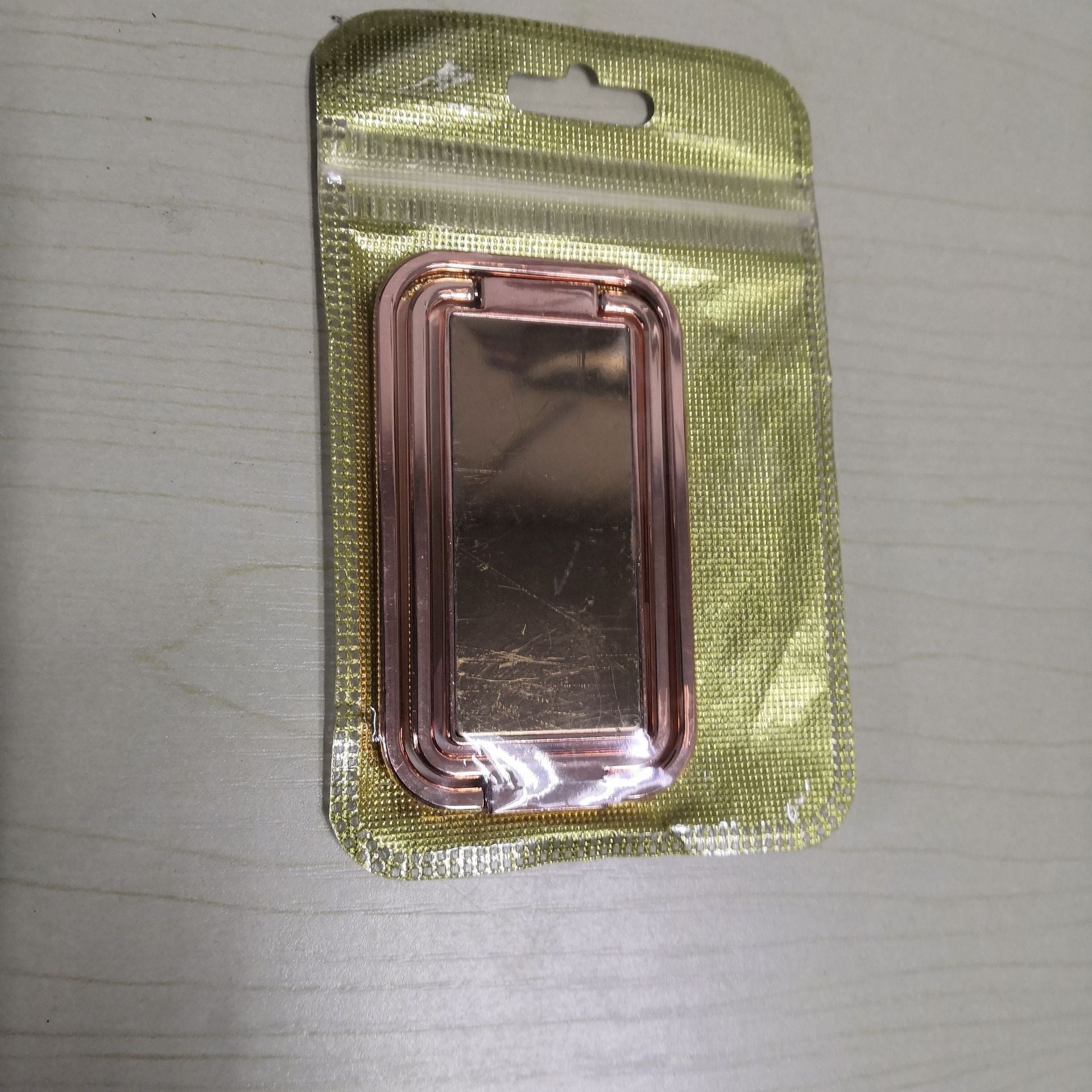 JMT-314122 Double Ring Folding Mobile Phone Holder - Square Ring Design for Desktop Use
