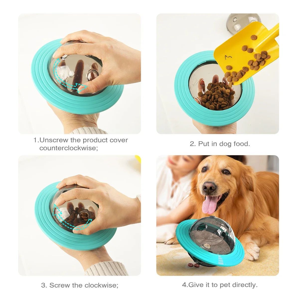 JMT-314250 Interactive Food Dispensing Treat Ball for Dogs - IQ Training Toy for Small to Large Breeds
