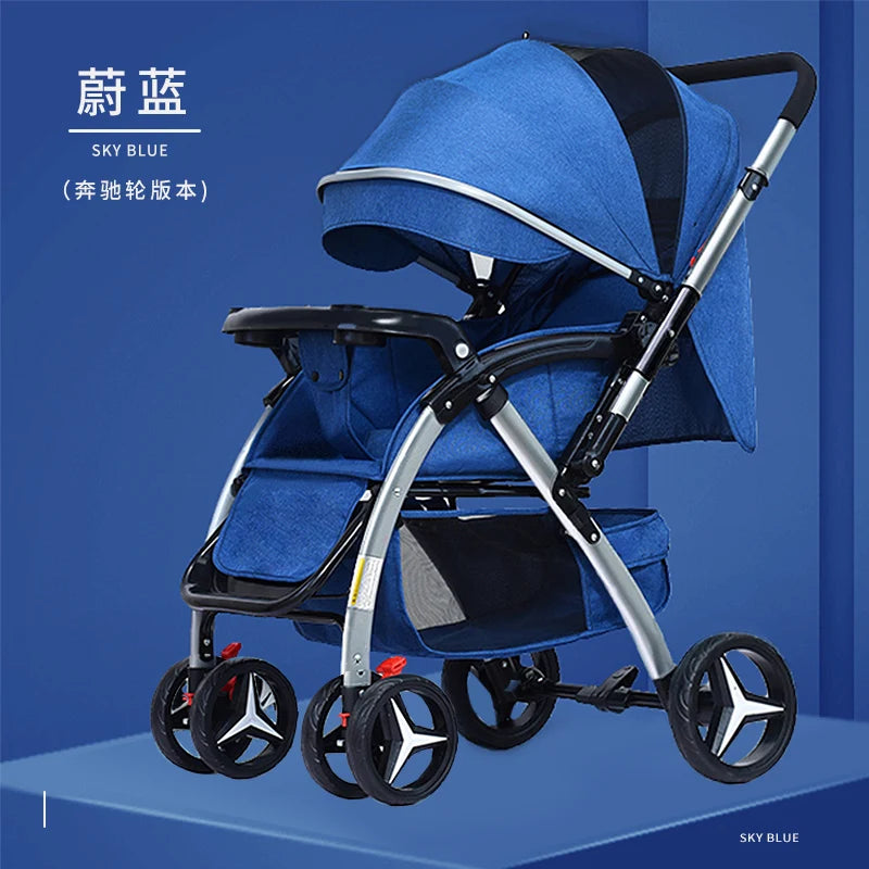 JMT-314378 Classic Baby Stroller Wagon with Adjustable Seat and Reversible Handle