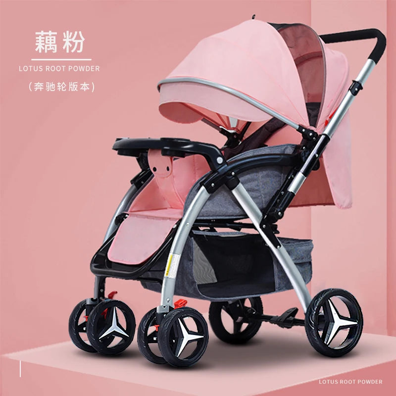 JMT-314378 Classic Baby Stroller Wagon with Adjustable Seat and Reversible Handle