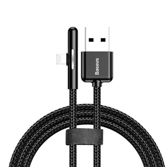 JMT-314442 Baseus 2m Elbow Design Data Cable for iPhone 8 and XS, Compatible Mobile Gaming Accessory