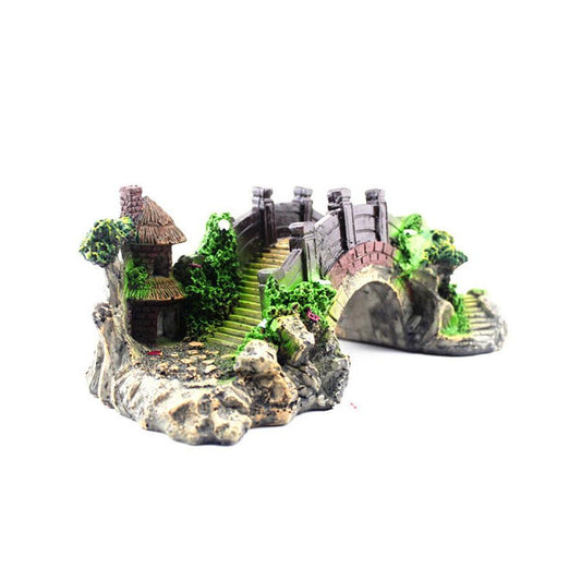 JMT-314442 Resin Retro Arch Bridge for Fish Tank Decoration and Turtle Climbing Platform