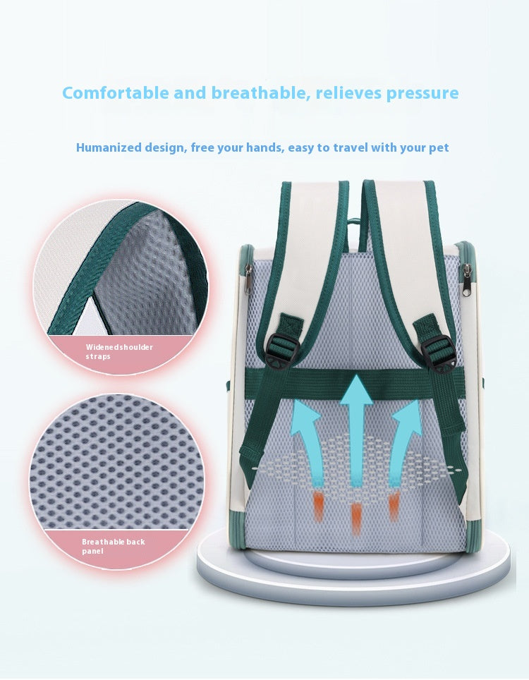 JMT-314762 Outdoor Portable Canvas Pet Carrier Backpack for Cats and Dogs