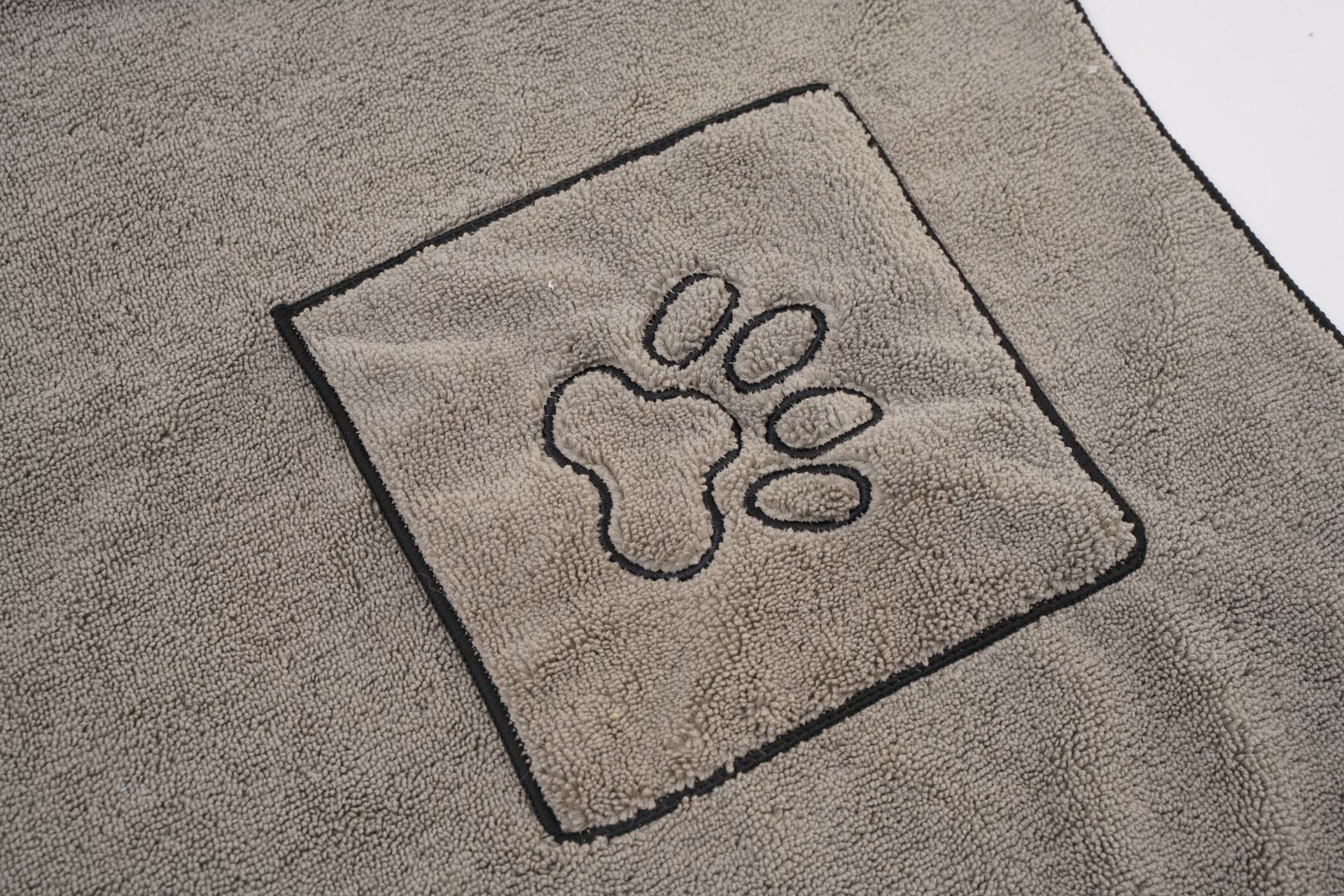 JMT-314890 Microfiber Pet Bath Towel - Absorbent Gray Square Towel, 50x100cm