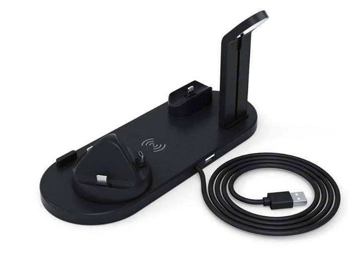 JMT-314954 Three-in-One Desktop Wireless Charging Stand - Black, White, Silver, Rose Gold Options