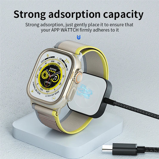 JMT-315082 Portable Qi Wireless Charger for Apple Watch - Magnetic Fast Charging Cable for Smartwatches