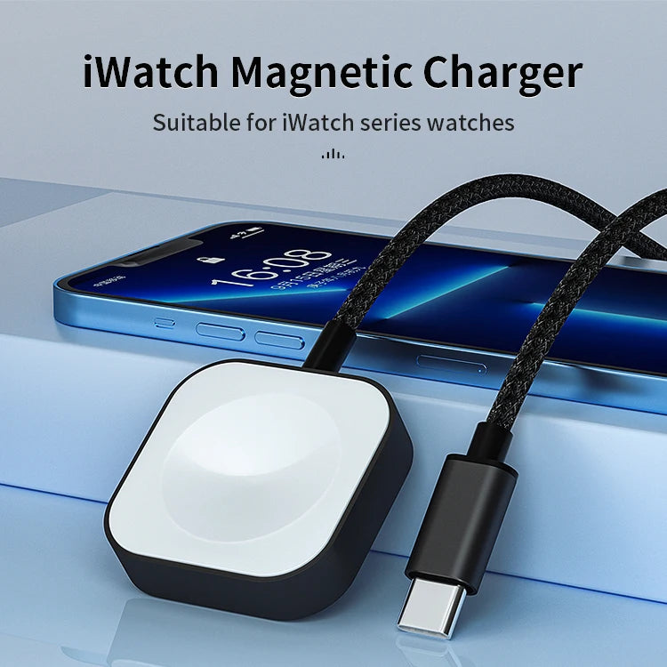 JMT-315082 Portable Qi Wireless Charger for Apple Watch - Magnetic Fast Charging Cable for Smartwatches