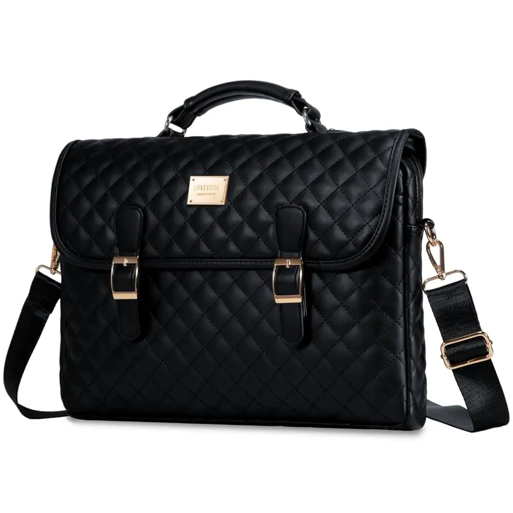 JMT-315082 Stylish Women's Canvas Laptop Bag for 15.6-Inch Laptops - Large Capacity Shoulder Briefcase for Office and School Use
