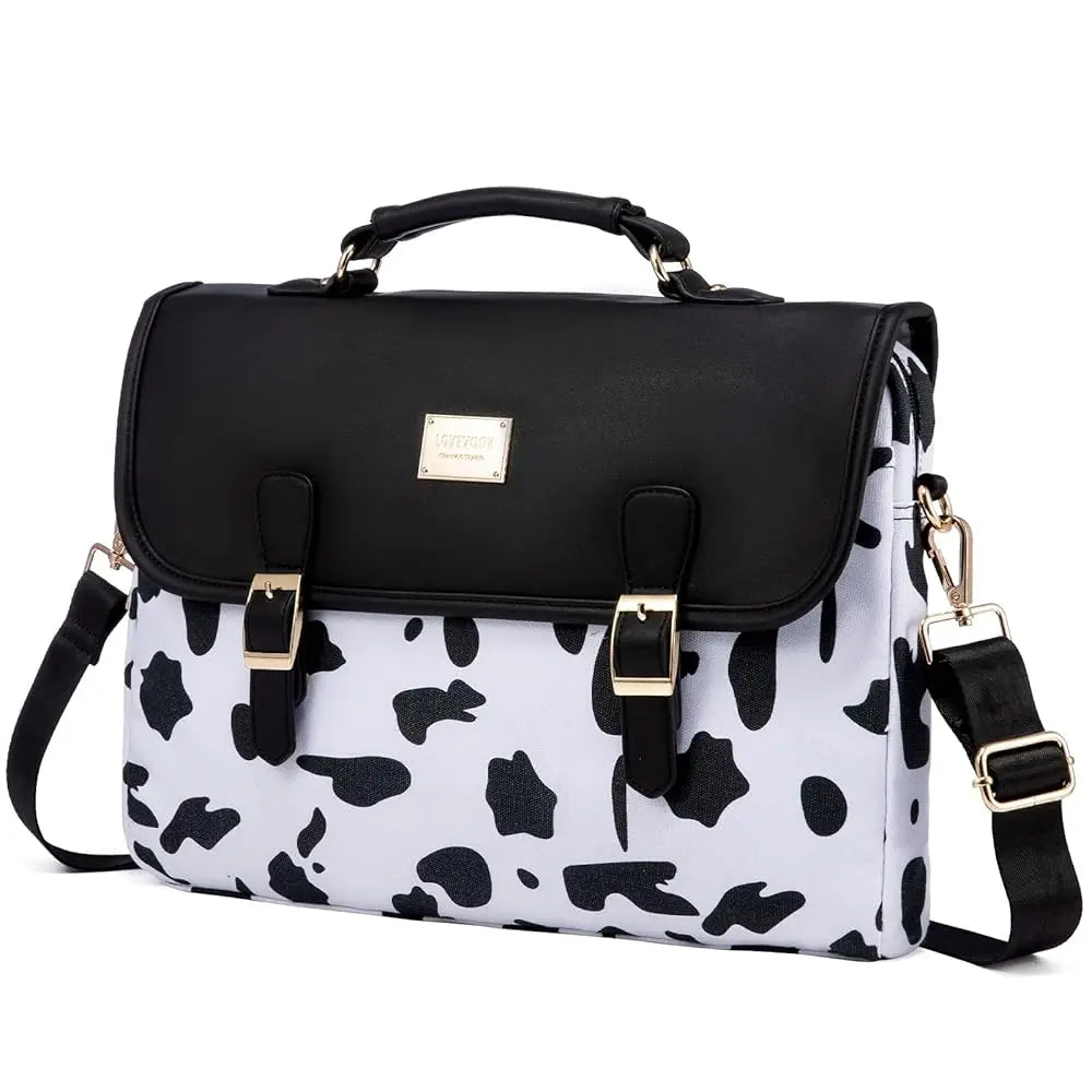 JMT-315082 Stylish Women's Canvas Laptop Bag for 15.6-Inch Laptops - Large Capacity Shoulder Briefcase for Office and School Use