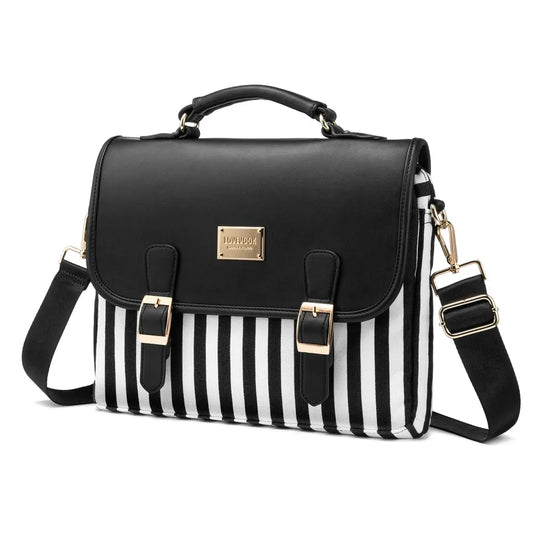 JMT-315082 Stylish Women's Canvas Laptop Bag for 15.6-Inch Laptops - Large Capacity Shoulder Briefcase for Office and School Use