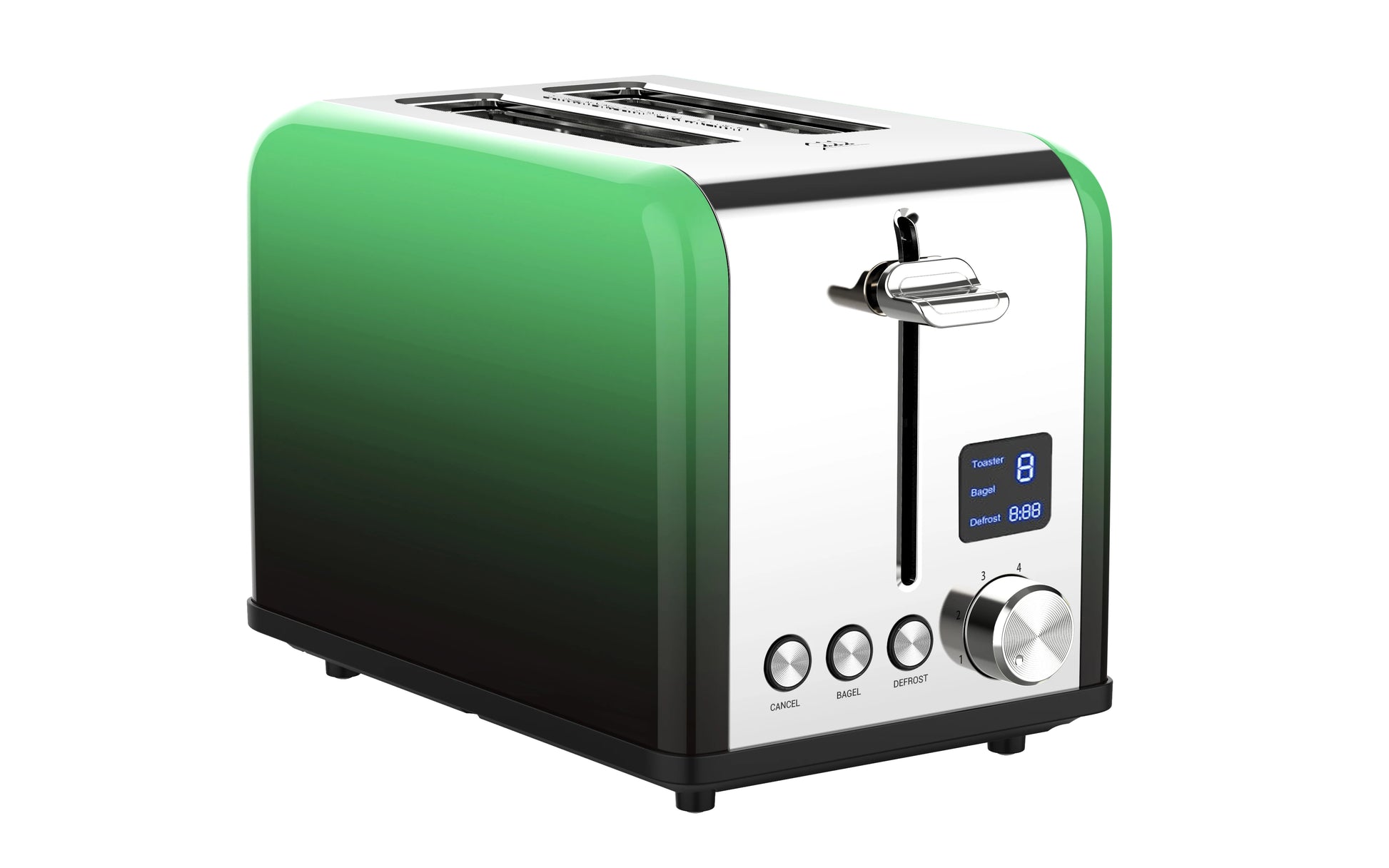 JMT-315210 LED Timer Display Stainless Steel Compact 2-Slice Electric Toaster