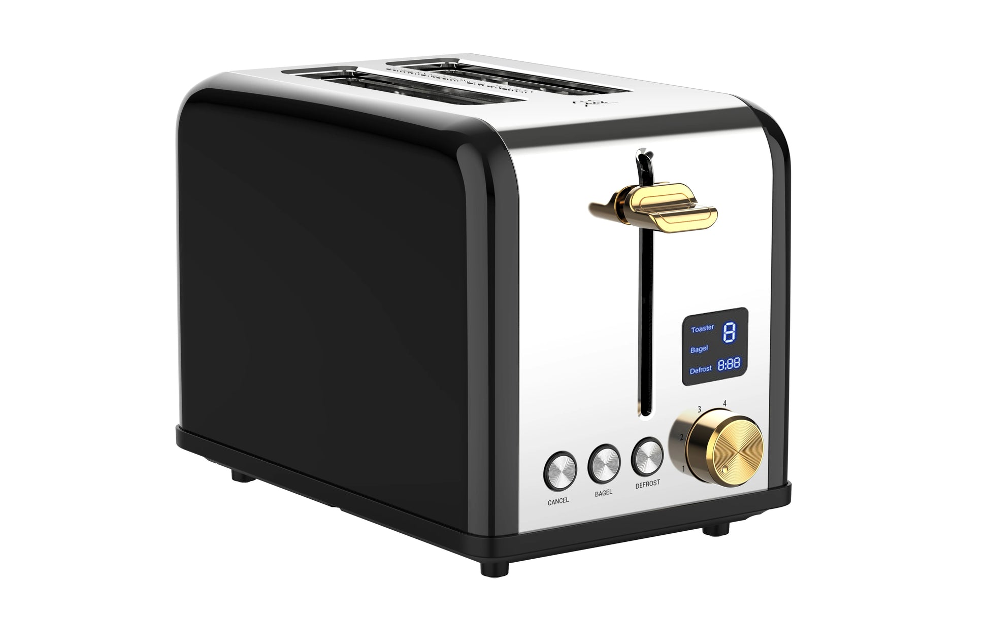 JMT-315210 LED Timer Display Stainless Steel Compact 2-Slice Electric Toaster