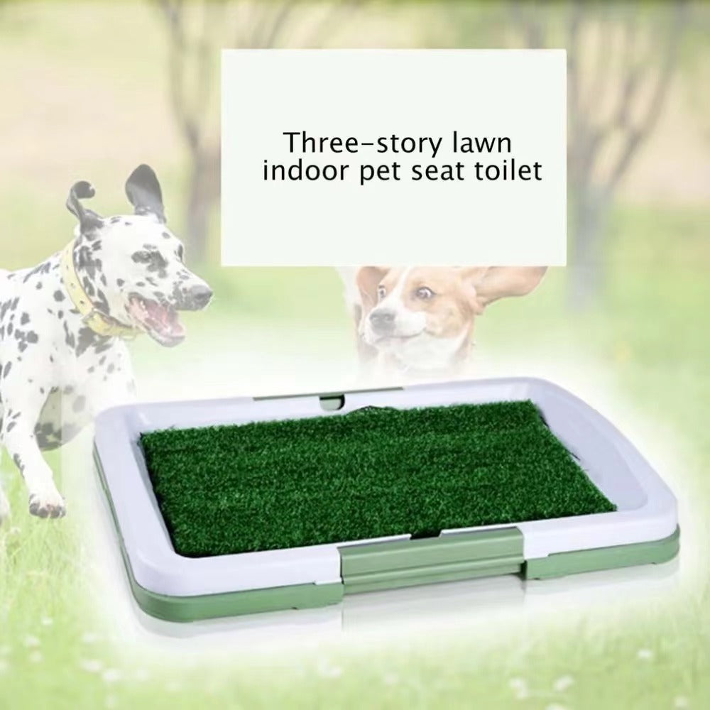 JMT-315402 Indoor Dog Grass Toilet - Three-Layer Potty Training Tray for Puppies