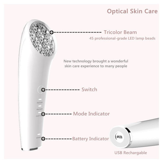 JMT-315402 Photon Skin Rejuvenation Device with ABS Plastic, Rechargeable Li-ion Battery, Compact Size