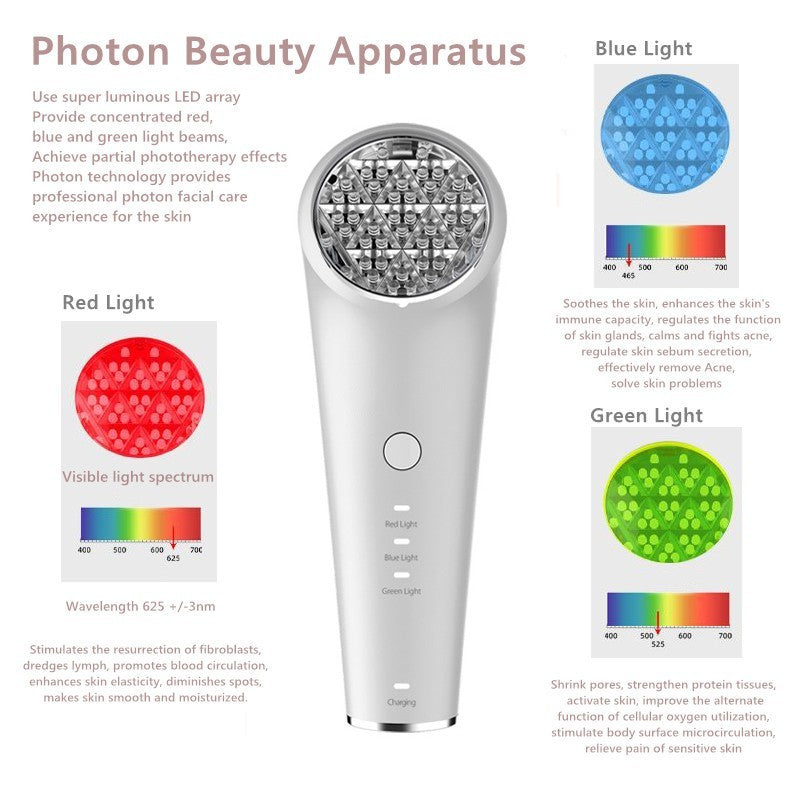 JMT-315402 Photon Skin Rejuvenation Device with ABS Plastic, Rechargeable Li-ion Battery, Compact Size