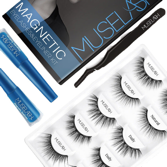 JMT-315530 Magnetic False Eyelash Set with Eyeliner and Applicator - 5 Pairs in Various Styles