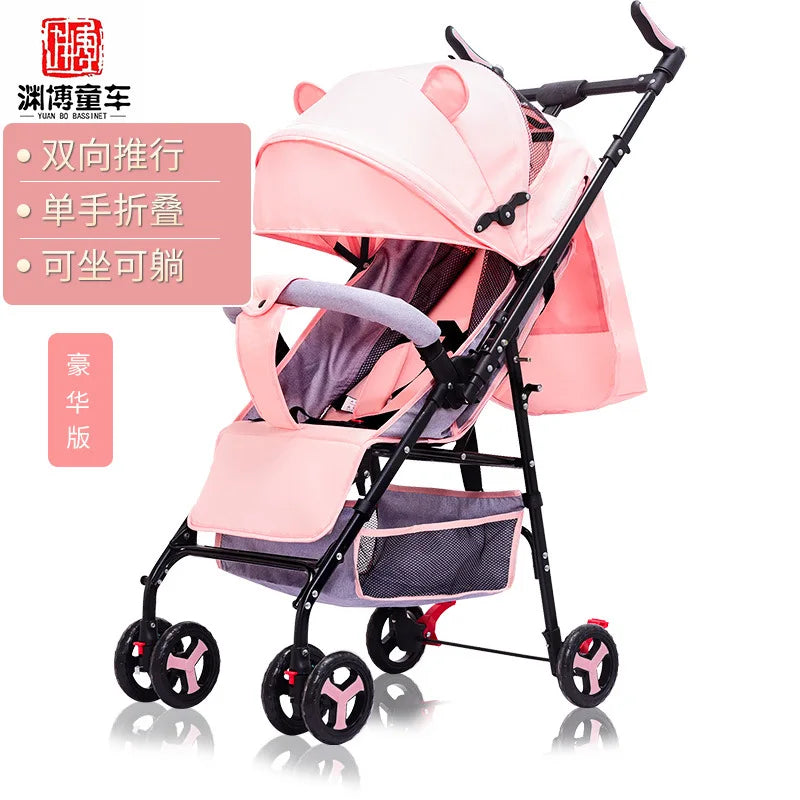 JMT-315594 Two-Way Baby Stroller with Cotton Fabric for Ages 6 Months to 3 Years