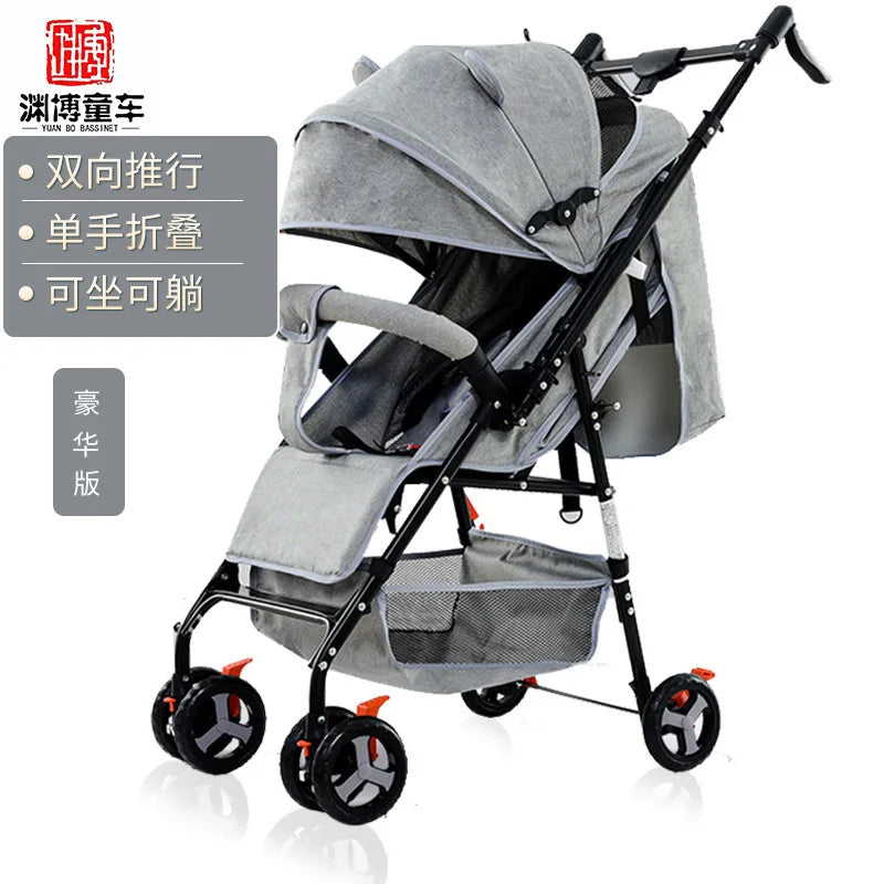 JMT-315594 Two-Way Baby Stroller with Cotton Fabric for Ages 6 Months to 3 Years