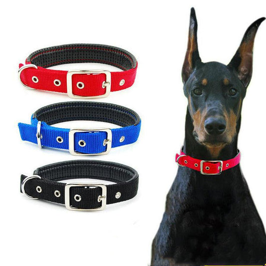 JMT-315914 Reflective Nylon Webbing Dog Collars for Medium and Large Dogs - Durable and Adjustable Sizes