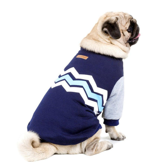 JMT-316042 Wavy Two-legged Hoodie for Dogs - Warm Cotton Pet Apparel in Green, Red, Blue (Sizes 3XL-5XL)