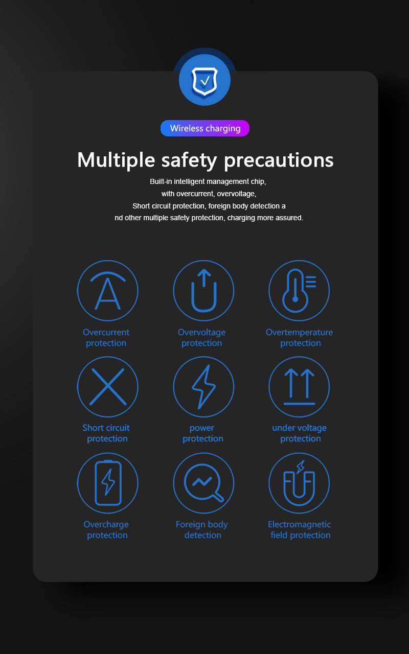JMT-316106 Three-in-One Wireless Charging Stand with Fast Charge Technology, White/Black, TYPE-C Interface