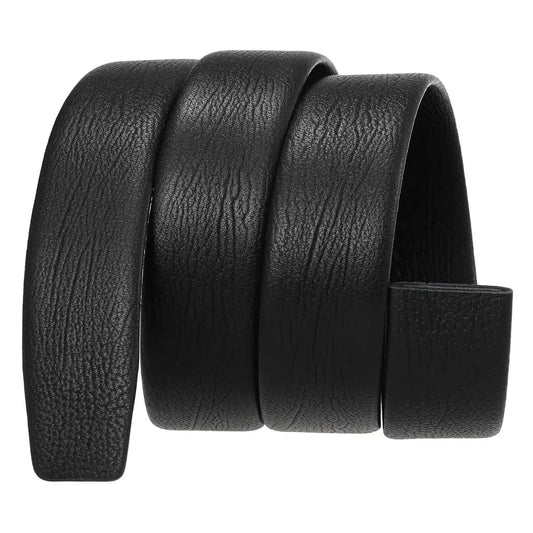 JMT-316170 Men's Genuine Leather Automatic Buckle Belt - Model LY35-3855 in Black