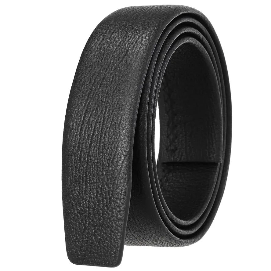 JMT-316170 Men's Genuine Leather Automatic Buckle Belt - Model LY35-3855 in Black