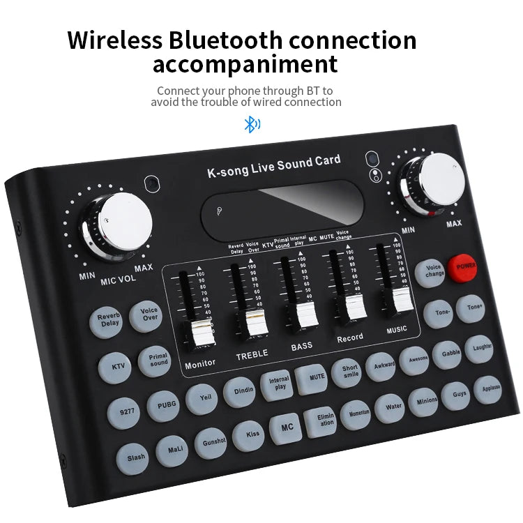 JMT-316234 Professional USB Audio Sound Card Microphone & Headset for Karaoke and Live Performance