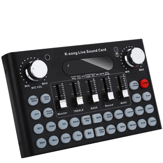 JMT-316234 Professional USB Audio Sound Card Microphone & Headset for Karaoke and Live Performance