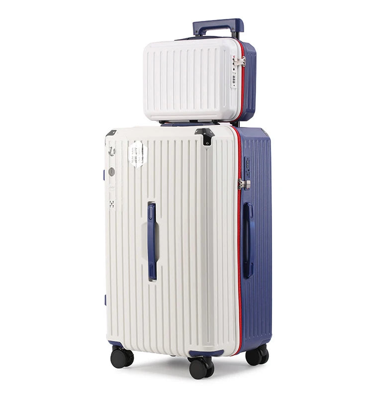 JMT-316298 Large Capacity Trolley Suitcase with Mini Storage Box for Travel and Organisation