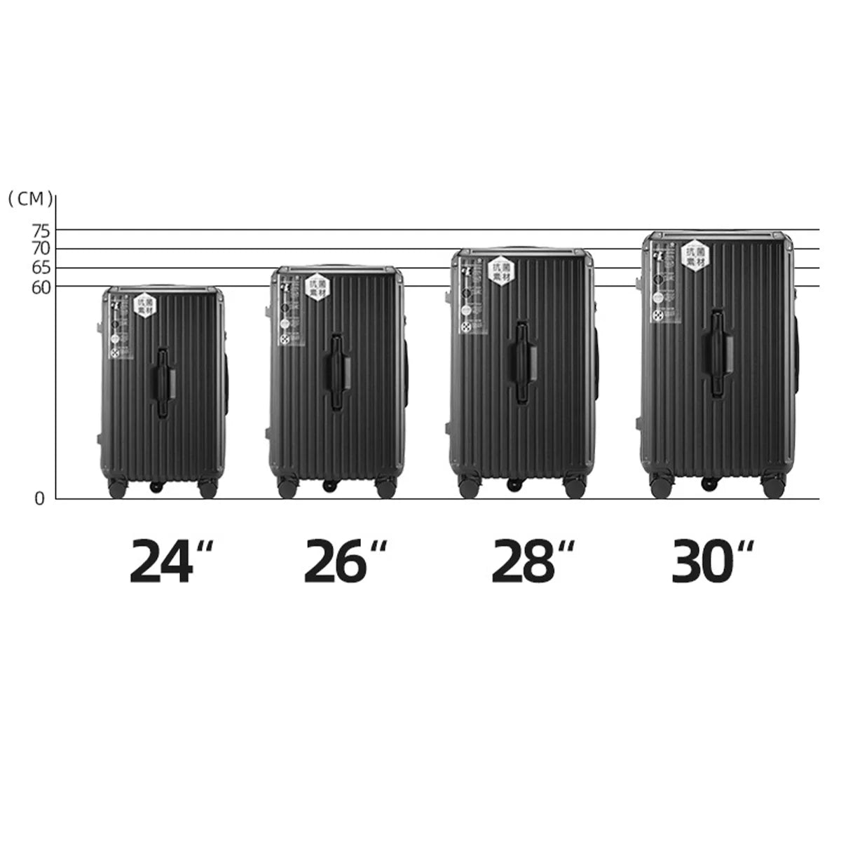 JMT-316298 Large Capacity Trolley Suitcase with Mini Storage Box for Travel and Organisation